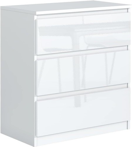 Kommode weiss hochglanz mit - kommode, 3