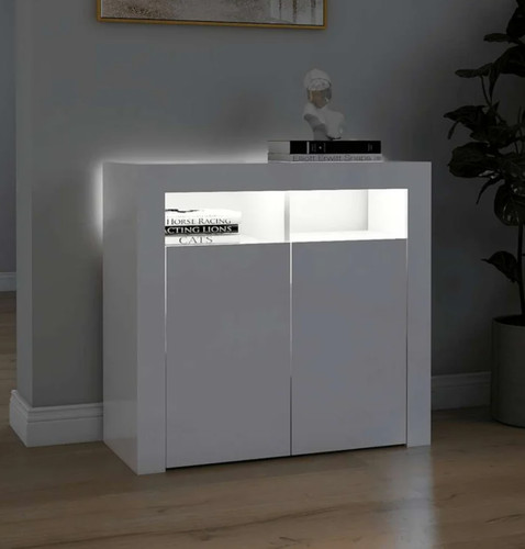 Sideboard weiß 80x35x75cm rgb - weiß,